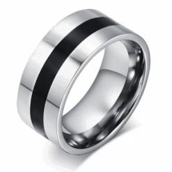 Alliance Homme Argent Chic