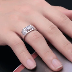 Alliance Homme Argent Éclat Infini -Samfuryus Soldes Boutique Alliance Homme Argent Eclat Infini 4