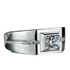 Alliance Homme Argent Éclat Infini