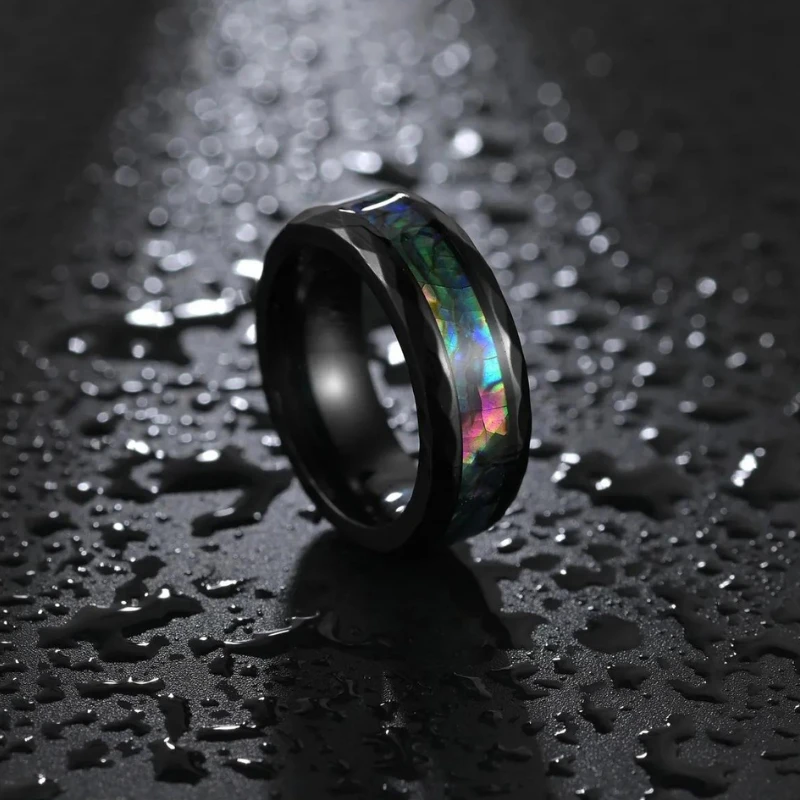 Alliance Homme Noire Élégante 3 Alliance Homme Noire Élégante – Image 3