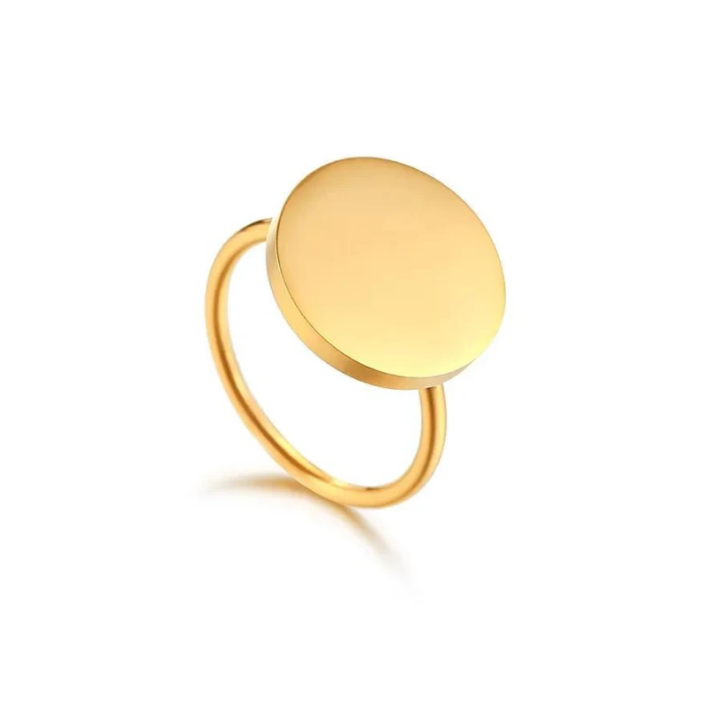 Bague Acier Inoxydable Femme : Coupe Ronde 3 Bague Acier Inoxydable Femme : Coupe Ronde – Image 3