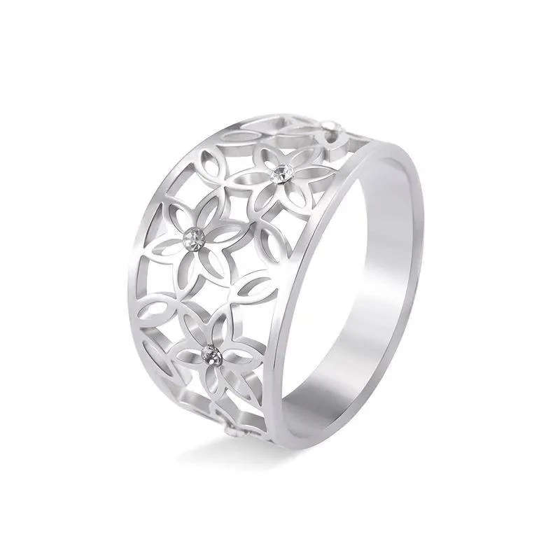 Bague Acier Inoxydable Femme : Tendance Éclat 1 Bague Acier Inoxydable Femme : Tendance Éclat