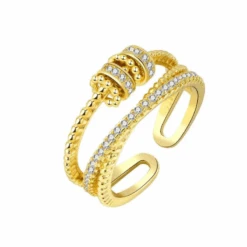 Bague Ajustable En Or Pour Femme - Bijou Raffiné Et Délicat