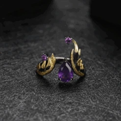 Bague Améthyste: Brillant Précieux -Samfuryus Soldes Boutique Bague Amethyste Brillant Precieux 2