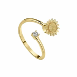Bague Anti Stress Femme Fleur Rotative : Élégance Florale