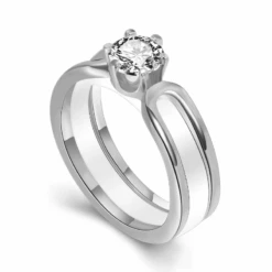Bague Ceramique Blanche Femme : Style Élégant