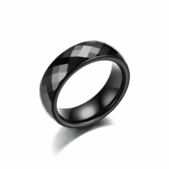 Bague Céramique Homme Noire Chic