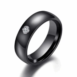 Bague Ceramique Noire Pour Femme: Moderne Chic