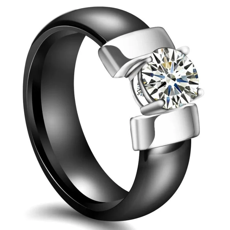 Bague Ceramique Noire Pour Femme: Qualité, Chic 2 Bague Ceramique Noire Pour Femme: Qualité, Chic – Image 2