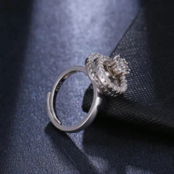 Bague Femme Ajustable En Argent 5 Bague Femme Ajustable En Argent -Samfuryus Soldes Boutique Bague Femme Ajustable en Argent 2