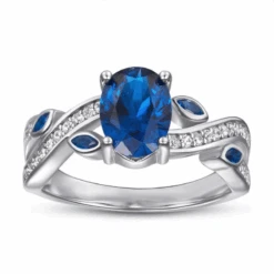 Bague Fiançailles Saphir: Charme Bleu