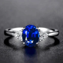 Bague Fiançailles Saphir Pierre Ovale 5 Bague Fiançailles Saphir Pierre Ovale -Samfuryus Soldes Boutique Bague Fiancaille Saphir Pierre Ovale 2