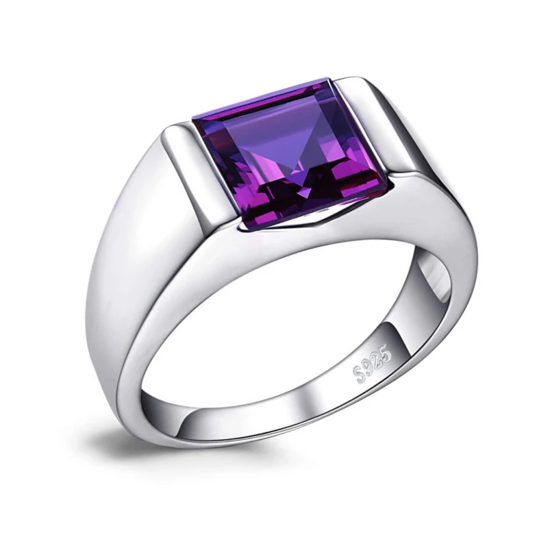 Bague Homme Argent Améthyste: Élégance Discrète 2 Bague Homme Argent Améthyste: Élégance Discrète – Image 2