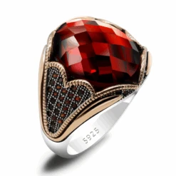 Bague Homme Argent Rubis : Luxe Décontracté