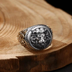 Bague Homme Argent Tete De Lion -Samfuryus Soldes Boutique Bague Homme Argent Tete de Lion 2