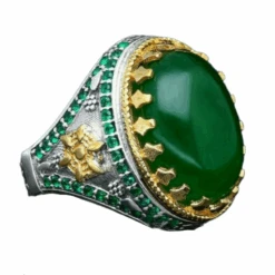 Samfuryus Soldes Boutique 8 Bague Homme Émeraude : L'Émeraude à Votre Doigt