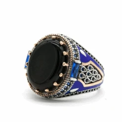 Bague Homme Onyx: Style Impeccable -Samfuryus Soldes Boutique Bague Homme Onyx Style Impeccable 3