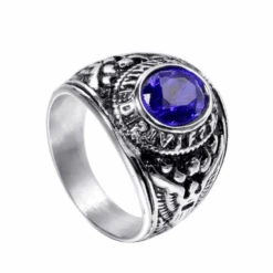 Samfuryus Soldes Boutique -Samfuryus Soldes Boutique Bague Homme Saphir Elegance Classique 1