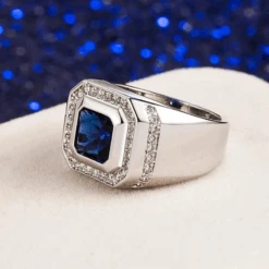 Bague Homme Saphir : L'Éclat Masculin -Samfuryus Soldes Boutique Bague Homme Saphir L Eclat Masculin 2