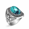 Bague Homme Turquoise: Bleu Élégant