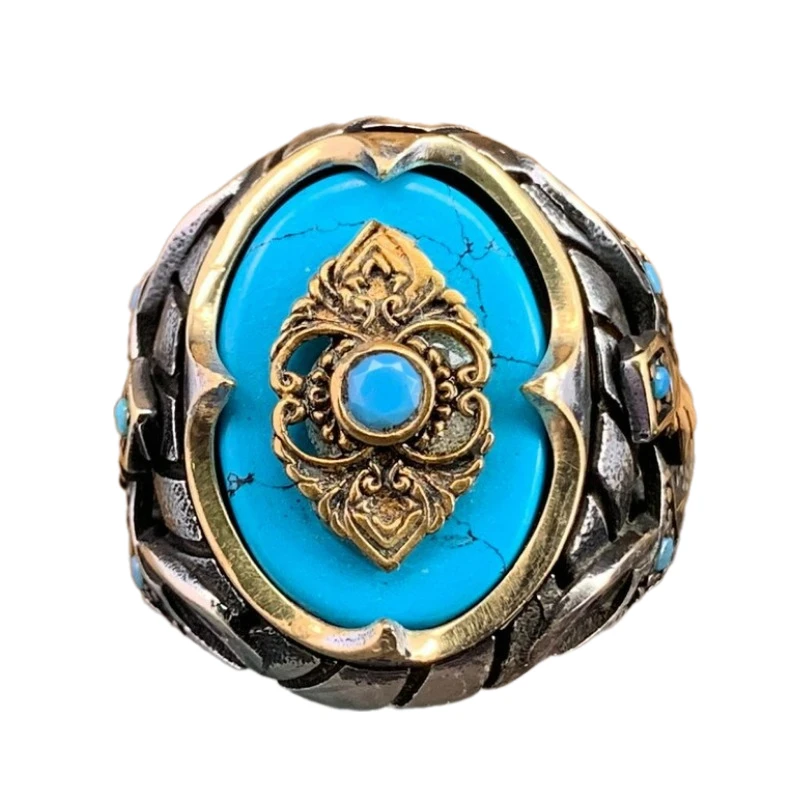 Bague Homme Turquoise: Éclat Du Turquoise 1 Bague Homme Turquoise: Éclat Du Turquoise