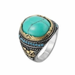 Bague Homme Turquoise: Modernité En Bleu