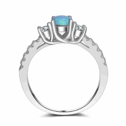 Bague Opale Bleue Éclat: Pierre Scintillante 5 Bague Opale Bleue Éclat: Pierre Scintillante -Samfuryus Soldes Boutique Bague Opale Bleue Eclat Pierre Scintillante 2
