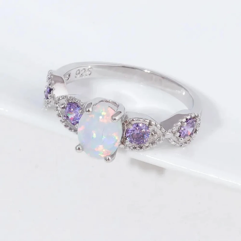 Bague Opale Bleue Fraîche 2 Bague Opale Bleue Fraîche – Image 2