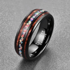 Bague Opale Homme Confortable -Samfuryus Soldes Boutique Bague Opale Homme Confortable 2