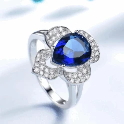 Bague Saphir: Éclat Bleu -Samfuryus Soldes Boutique Bague Saphir Eclat Bleu 2
