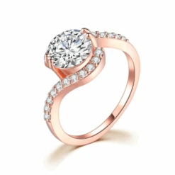 Bague De Fiançailles Or Rose: Éclat Subtil