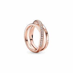 Bague De Fiançailles En Or Rose: Brillant Délicat