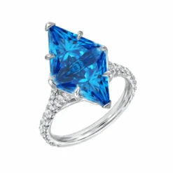 Bague De Fiançailles En Saphir: Brise Bleue