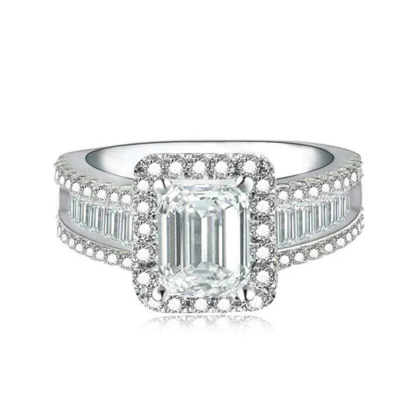Bague De Fiançailles En Zircon Pour Femme - Luxe Et Élégance 1 Bague De Fiançailles En Zircon Pour Femme - Luxe Et Élégance