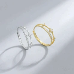 Samfuryus Soldes Boutique -Samfuryus Soldes Boutique Bague de Luxe Ajustable pour Femme Accessoire Chic