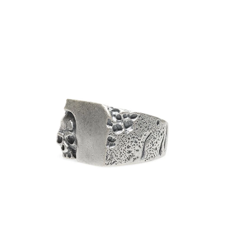 Bague De Tête De Mort Luxe En Argent 2 Bague De Tête De Mort Luxe En Argent – Image 2