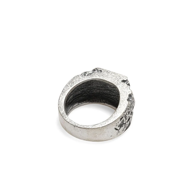 Bague De Tête De Mort Luxe En Argent 3 Bague De Tête De Mort Luxe En Argent – Image 3