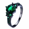 Bague En Émeraude Pour Femme, Cadeau Parfait Pour Elle