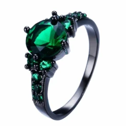 Bague En Émeraude Pour Femme, Cadeau Parfait Pour Elle