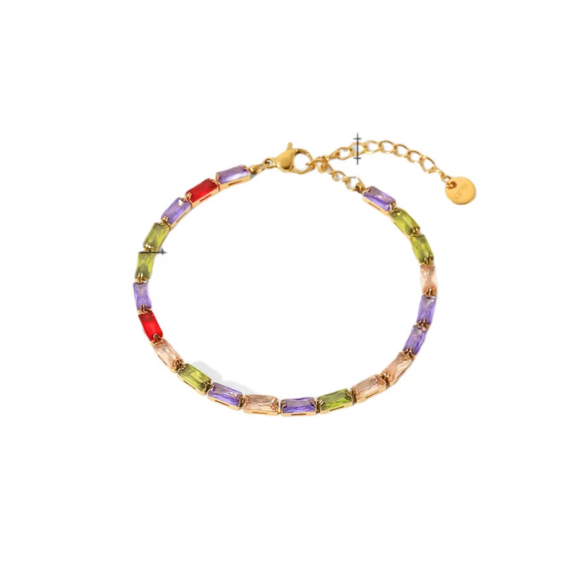 Bracelet Acier Inoxydable Femme : Féminité Éclatante 1 Bracelet Acier Inoxydable Femme : Féminité Éclatante