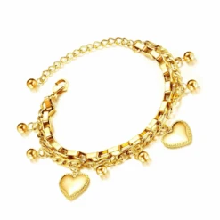 Bracelet Acier Inoxydable Femme : Touche Féminine -Samfuryus Soldes Boutique Bracelet Acier Inoxydable Femme Touche Feminine 1