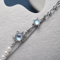 Bracelet Argent Femme: Perle Métallique 7 Bracelet Argent Femme: Perle Métallique -Samfuryus Soldes Boutique Bracelet Argent Femme Perle Metallique 3