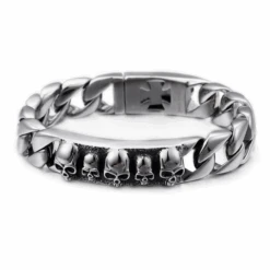 Bracelet Homme Argent Crâne