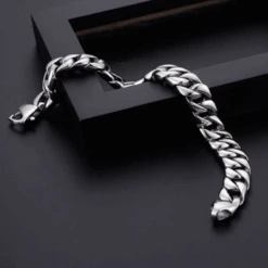 Bracelet Homme Argent Éblouissant 7 Bracelet Homme Argent Éblouissant -Samfuryus Soldes Boutique Bracelet Homme Argent Eblouissant 2