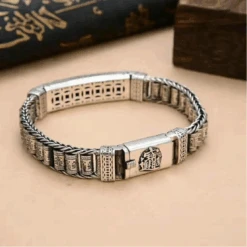 Bracelet Homme Argent Luxe -Samfuryus Soldes Boutique Bracelet Homme Argent Luxe 1