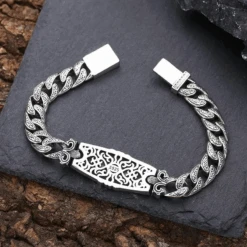 Bracelet Homme Argent Tendance -Samfuryus Soldes Boutique Bracelet Homme Argent Tendance 2