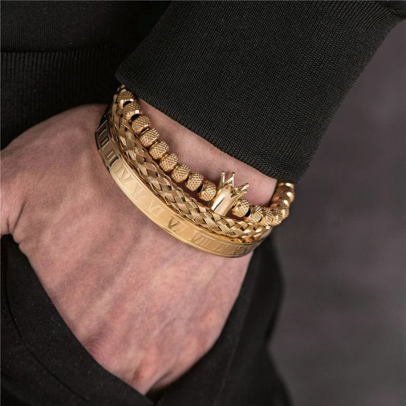 Bracelet Homme Luxe: Éclat En Or 4 Bracelet Homme Luxe: Éclat En Or – Image 4