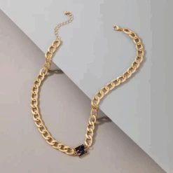 Chaîne Plaqué Or Femme: Élégance Scintillante -Samfuryus Soldes Boutique Chaine Plaque Or Femme Elegance Scintillante 2