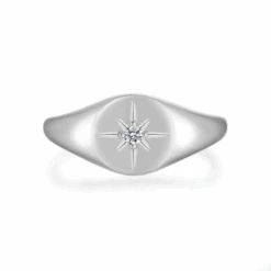 Chevalière Femme Argent : Éclat Délicat