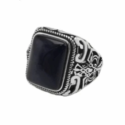 Chevalière Homme Argent: Détails En Argent